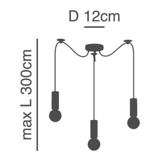 Homelighting Adept Flex SE21-GM-4-BL3-MS12 - Modern pendant lamp for stylish lighting