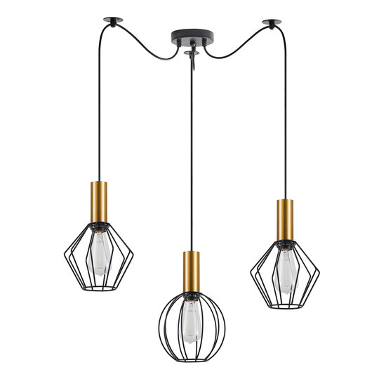 Homelighting Adept Flex SE21-GM-4-BL3-GR12 - Lámpara colgante industrial elegante para cualquier espacio
