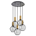 Homelighting Adept Flex SE21-GM-4-5BL-GR12 - Lámpara colgante industrial elegante para cualquier espacio