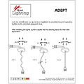 Homelighting Adept Flex SE21-NM-4-BL6-SH12 - Moderne Pendelleuchte für stilvolle Beleuchtung