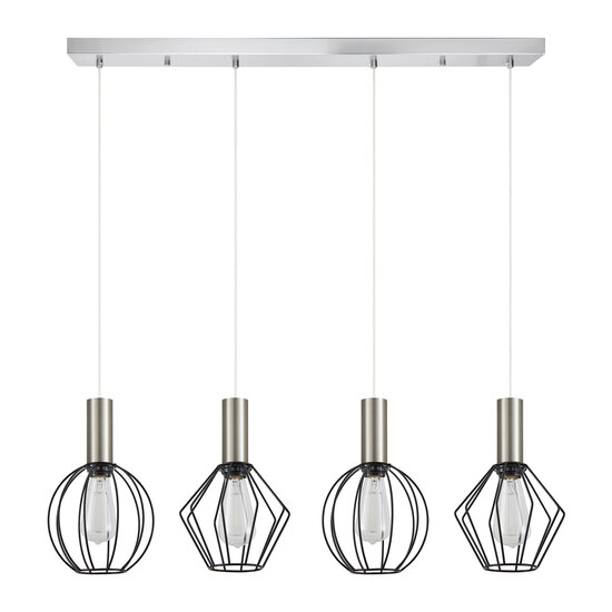 Homelighting Adept Flex SE21-NM-4-4BL-GR12 - Stylish industrial pendant light for any space