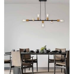 SE21-AB-85 CODY ANTIQUE BNRASS & BLACK METAL PENDANT