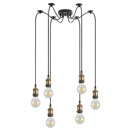 Homelighting Magnum SE21-BR-10-BL6 - Lámpara colgante industrial elegante para cualquier espacio