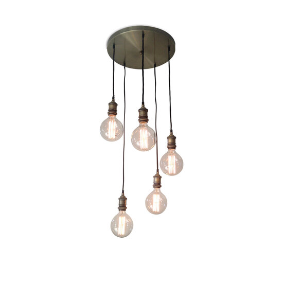 Homelighting Magnum KS2048P-40-5AB - Stijlvolle industriële hanglamp