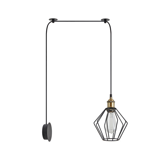 Homelighting Magnum SE21-BR-10-BL1W-GR1 - Applique murale élégante pour un intérieur industriel