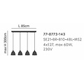 Homelighting Magnum SE21-BR-10-4BL-MS2 - Modern pendant lamp for stylish lighting