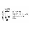 Homelighting Magnum SE21-BR-10-3BL-MS3 - Suspension moderne pour un éclairage élégant