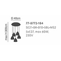 Homelighting Magnum SE21-BR-10-5BL-MS2 - Suspension moderne pour un éclairage élégant