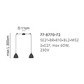 Homelighting Magnum SE21-BR-10-BL2-MS2 - Moderne hanglamp voor sfeervolle verlichting