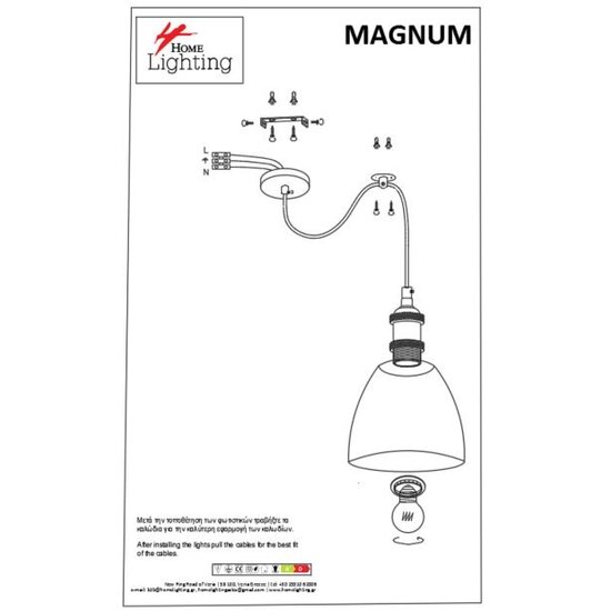 Homelighting Magnum SE21-BR-10-MS2 - Moderne Pendelleuchte für stilvolle Beleuchtung