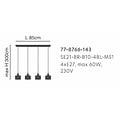 Homelighting Magnum SE21-BR-10-4BL-MS1 - Modern and stylish for any space