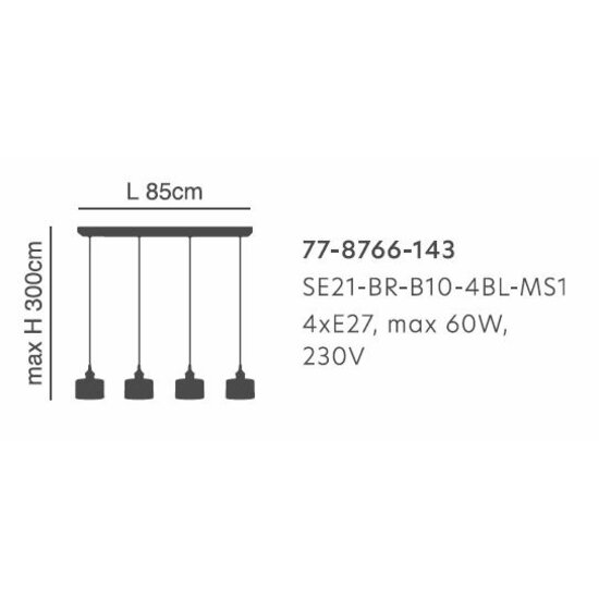 Homelighting Magnum SE21-BR-10-4BL-MS1 - Modern en stijlvol voor elke ruimte