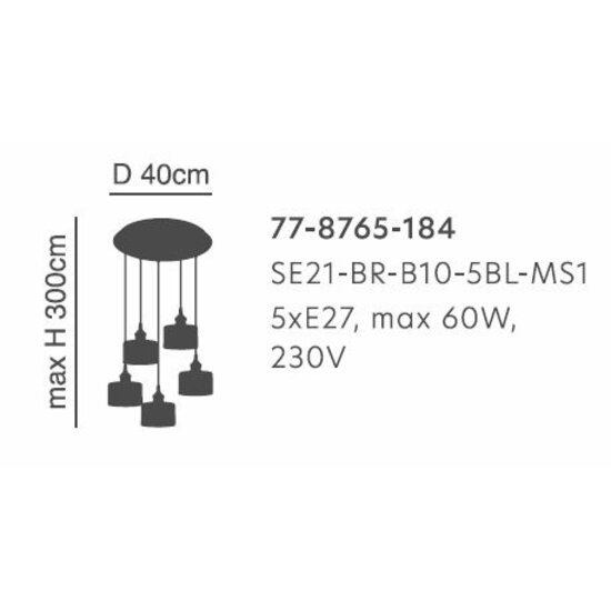 Homelighting Magnum SE21-BR-10-5BL-MS1 - Modern und stilvoll für jedes Interieur