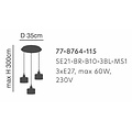 Homelighting Magnum SE21-BR-10-3BL-MS1 - Lámpara colgante moderna para una iluminación elegante
