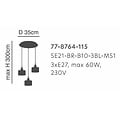 Homelighting Magnum SE21-BR-10-3BL-MS1 - Modern pendant lamp for stylish lighting