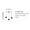 Homelighting Magnum SE21-BR-10-BL3-MS1 - Lámpara colgante moderna para una iluminación elegante