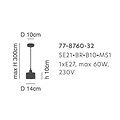 Homelighting Magnum SE21-BR-10-MS1 - Modern pendant lamp for stylish lighting