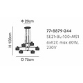 Homelighting Adept SE21-BL-100-MS1 - Moderne hanglamp voor sfeervolle verlichting