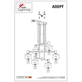 Homelighting Adept SE21-BL-100-MS1 - Modern pendant lamp for stylish illumination