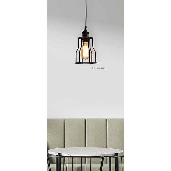 Homelighting Pari KS1342P-15-1BK - Lampe suspendue industrielle élégante pour tous les espaces