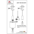 Homelighting Adept Tube SE21-NM-4-NM1W-SH2 - Modern wall lamp for stylish lighting