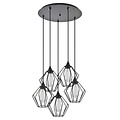 Homelighting Adept SE21-BL-B10-5BL-GR1 - Suspension industrielle élégante pour tous les espaces