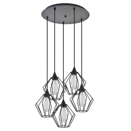 Homelighting Adept SE21-BL-B10-5BL-GR1 - Stijlvolle industriële hanglamp voor elke ruimte