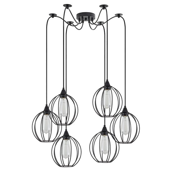 Homelighting Adept SE21-BL-B10-BL6-GR2 - Stylish industrial pendant lamp for any space