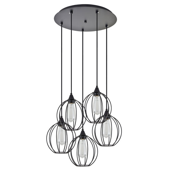 Homelighting Adept SE21-BL-B10-5BL-GR2 - Lámpara colgante industrial elegante para cualquier espacio