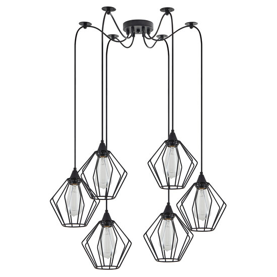 Homelighting Adept SE21-BL-B10-BL6-GR1 - Lampe suspendue industrielle élégante pour tous les espaces
