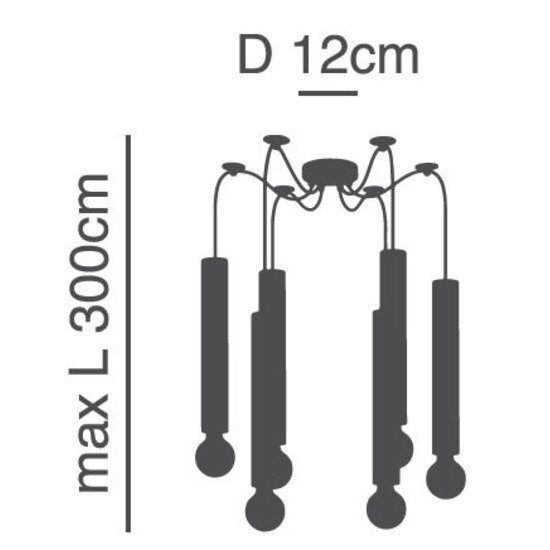 Homelighting Adept Tube SE21-NM-5-NM6 - Suspension moderne pour un éclairage élégant