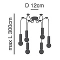 Homelighting Adept Tube SE21-GM-4-BL6-SH3 - Moderne Pendelleuchte für stilvolle Beleuchtung