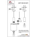 Homelighting Adept Tube SE21-GM-4-BL6-SH3 - Lampe suspendue moderne pour un éclairage élégant