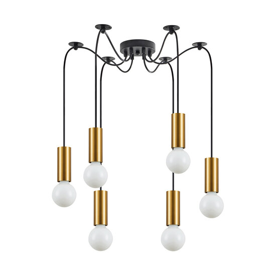 Homelighting Adept Tube SE21-GM-4-BL6-GR1 - Stylish industrial pendant lamp for any space