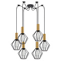 Homelighting Adept Tube SE21-GM-4-BL6-GR1 - Lámpara colgante industrial elegante para cualquier espacio