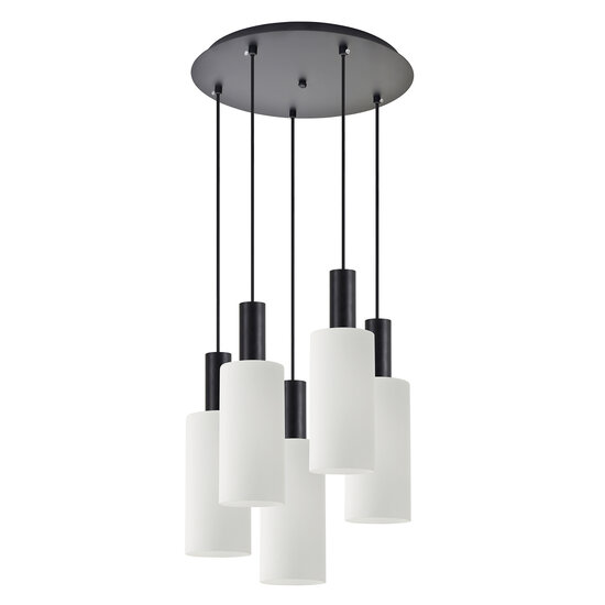 Homelighting Adept Tube SE21-BL-4-5BL-GL3 - Lampe suspendue moderne pour un éclairage élégant