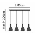 Homelighting Adept Tube SE21-BL-4-4BL-MS2 - Modern pendant lamp for stylish lighting