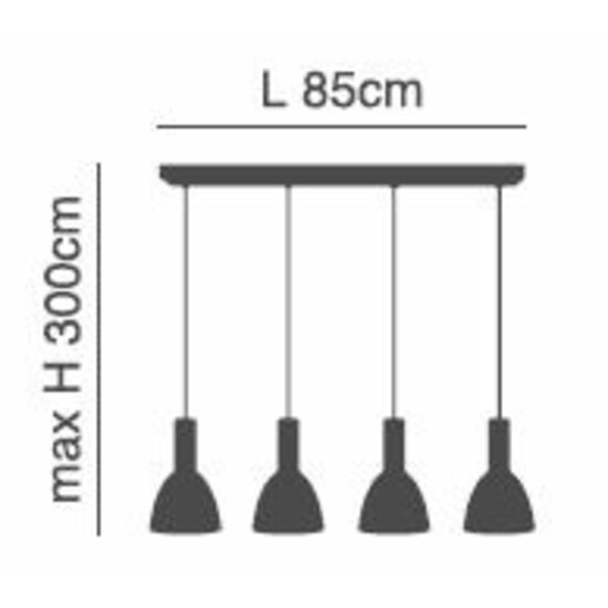 Homelighting Adept Tube SE21-BL-4-4BL-MS2 - Moderne hanglamp voor sfeervolle verlichting