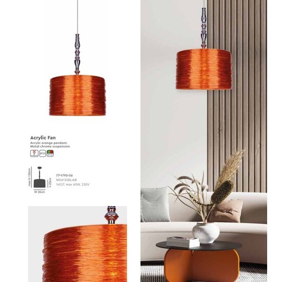 Homelighting MD6135BL-AB, - Lámpara colgante moderna para una iluminación elegante