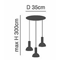 Homelighting Adept Tube SE21-BL-4-3BL-MS3 - Moderne hanglamp voor sfeervolle verlichting