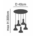 Homelighting Adept Tube SE21-BL-4-5BL-MS3 - Moderne hanglamp voor sfeervolle verlichting