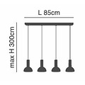 Homelighting Adept Tube SE21-BL-4-4BL-MS3 - Lámpara colgante moderna para una iluminación elegante