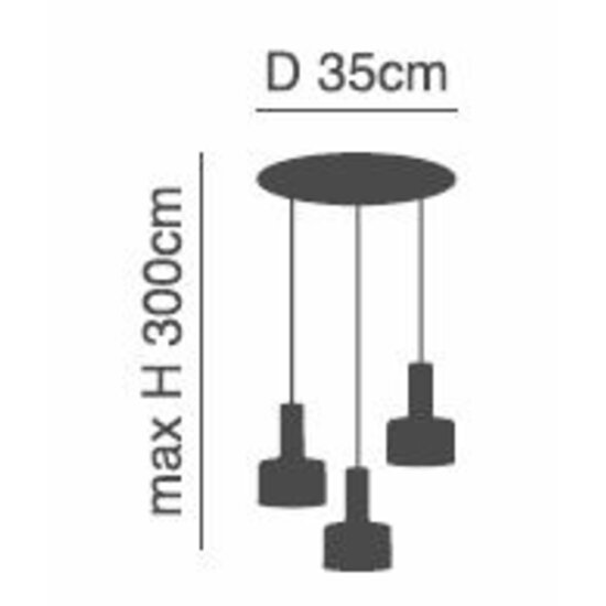 Homelighting Adept Tube SE21-BL-4-3BL-MS1 - Lámpara colgante moderna de metal negro para una iluminación elegante