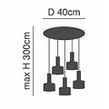 Homelighting Adept Tube SE21-BL-4-5BL-MS1 - Modern pendant lamp for stylish lighting