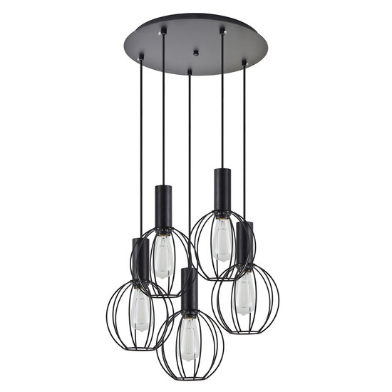 Homelighting Adept Tube SE21-BL-4-5BL-GR2 - Stilvolle industrielle Pendelleuchte für jeden Raum