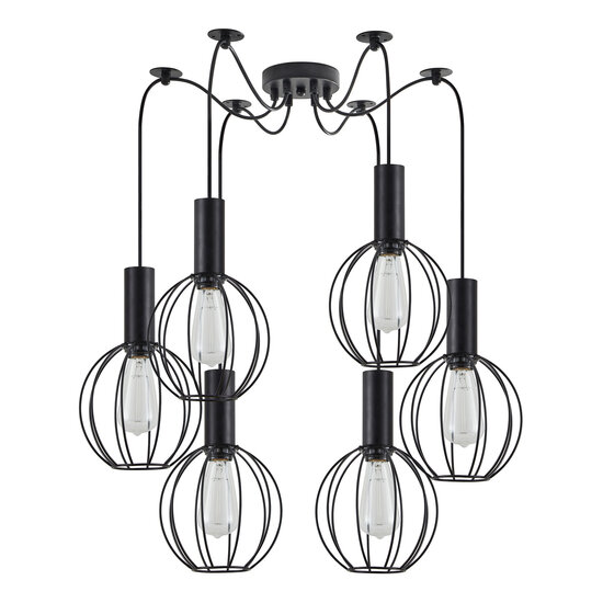 Homelighting Adept Tube SE21-BL-4-BL6-GR2 - Lampe suspendue industrielle élégante pour tous les espaces