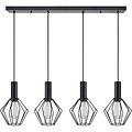 Homelighting Adept Tube SE21-BL-4-4BL-GR1 - Lampe suspendue industrielle élégante pour tous les espaces