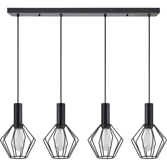 Homelighting Adept Tube SE21-BL-4-4BL-GR1 - Stylish industrial pendant lamp for any space