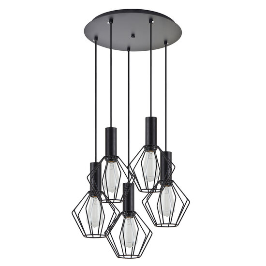 Homelighting Adept Tube SE21-BL-4-5BL-GR1 - Stijlvolle industriële hanglamp voor elke ruimte
