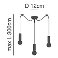 Homelighting Adept Tube SE21-BL-4-BL3-GR1 - Industriële hanglamp voor sfeervolle verlichting